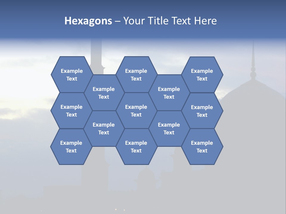 A Silhouette Of A Building With A Sky In The Background PowerPoint Template