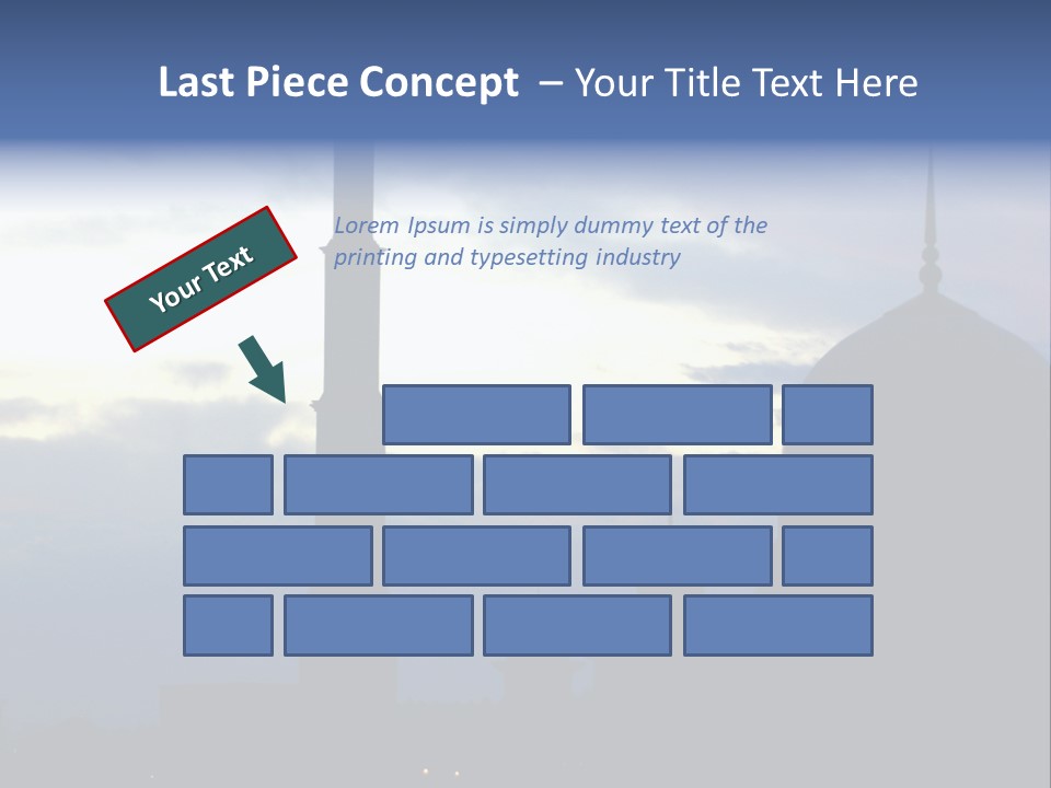 A Silhouette Of A Building With A Sky In The Background PowerPoint Template