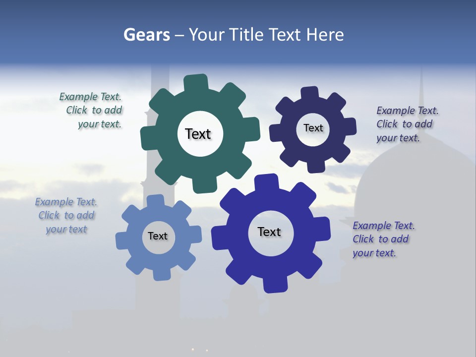 A Silhouette Of A Building With A Sky In The Background PowerPoint Template