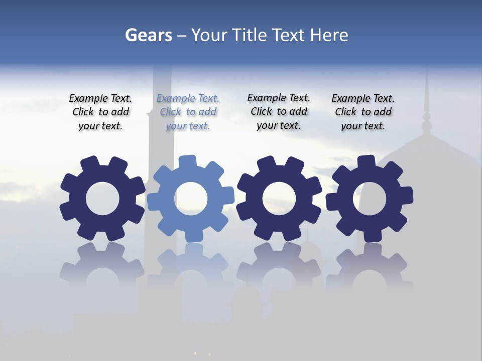 A Silhouette Of A Building With A Sky In The Background PowerPoint Template