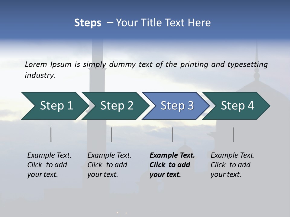 A Silhouette Of A Building With A Sky In The Background PowerPoint Template