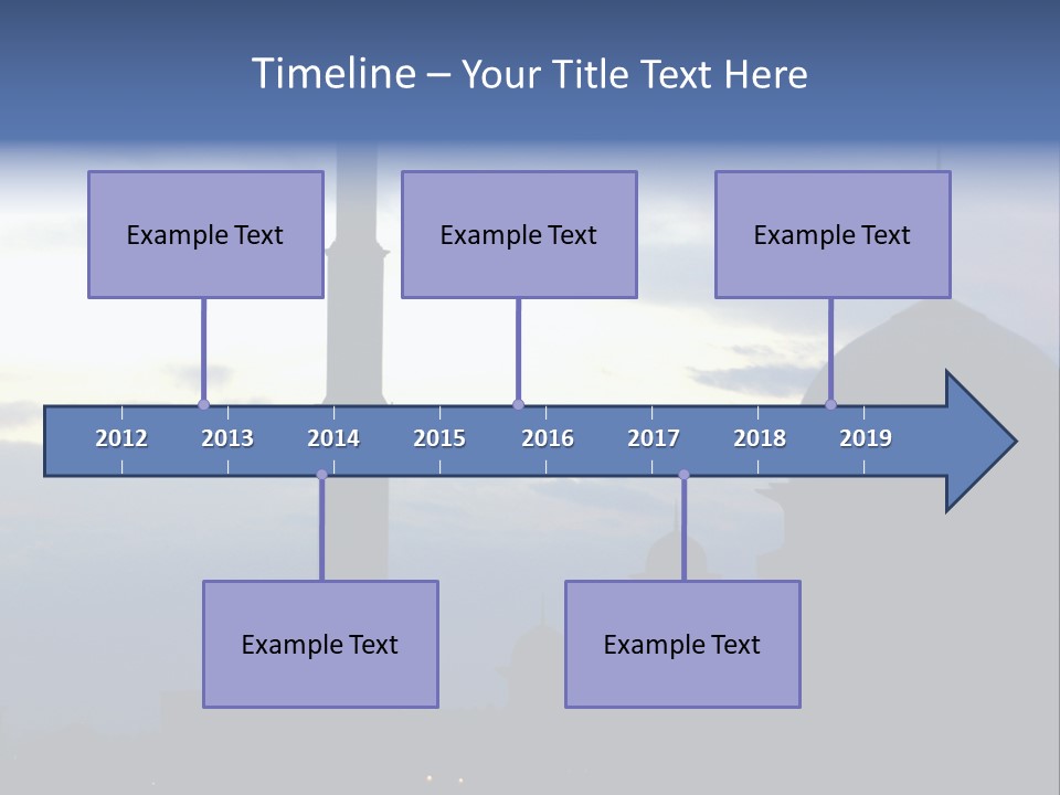 A Silhouette Of A Building With A Sky In The Background PowerPoint Template
