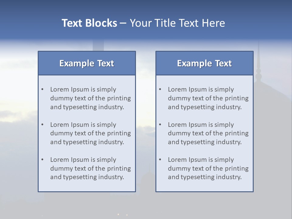 A Silhouette Of A Building With A Sky In The Background PowerPoint Template