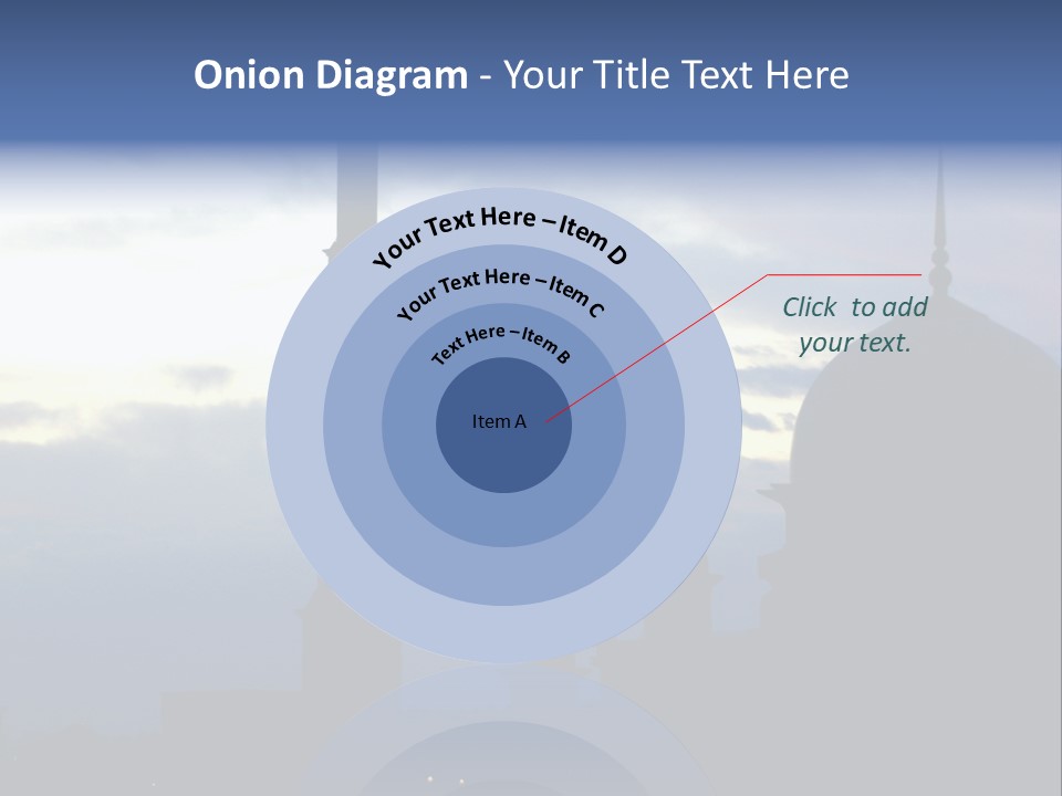 A Silhouette Of A Building With A Sky In The Background PowerPoint Template