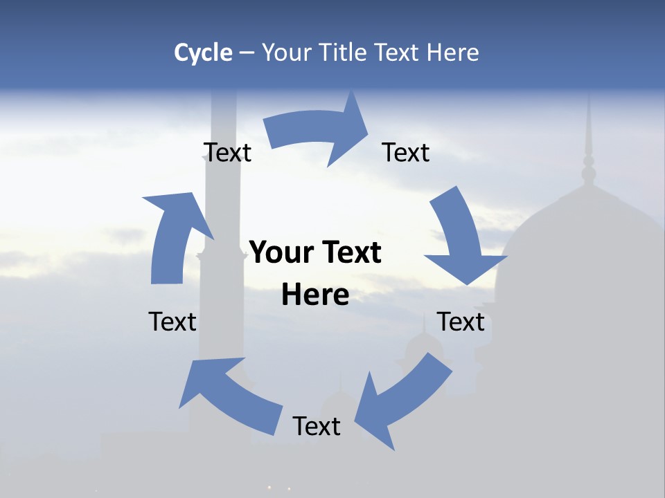 A Silhouette Of A Building With A Sky In The Background PowerPoint Template