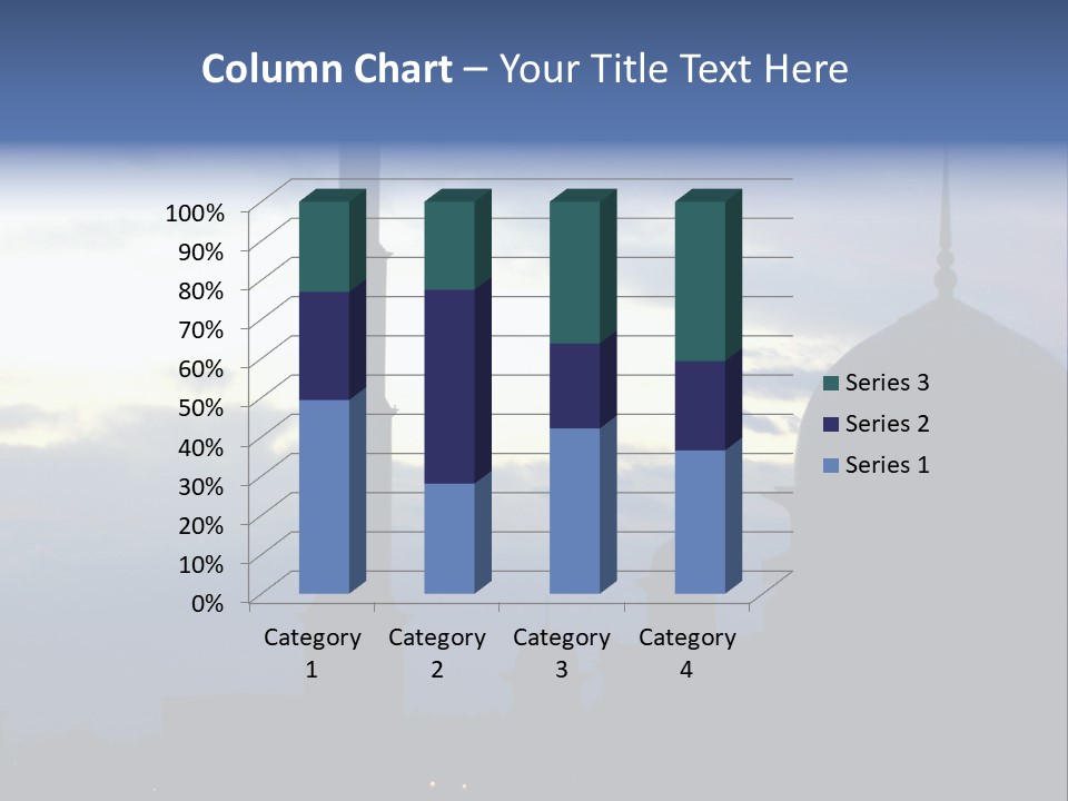 A Silhouette Of A Building With A Sky In The Background PowerPoint Template
