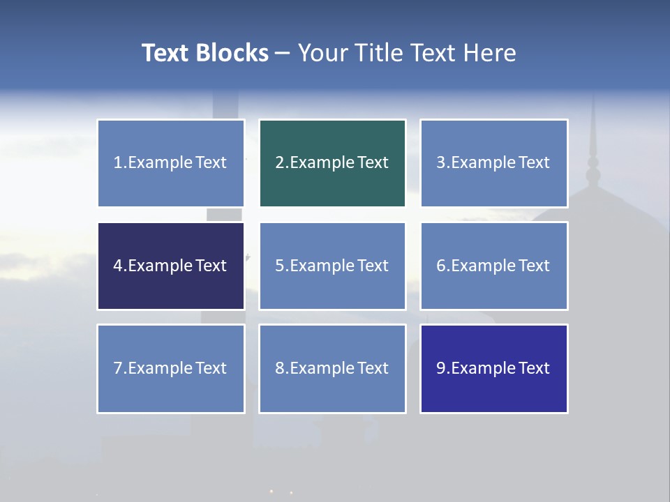 A Silhouette Of A Building With A Sky In The Background PowerPoint Template