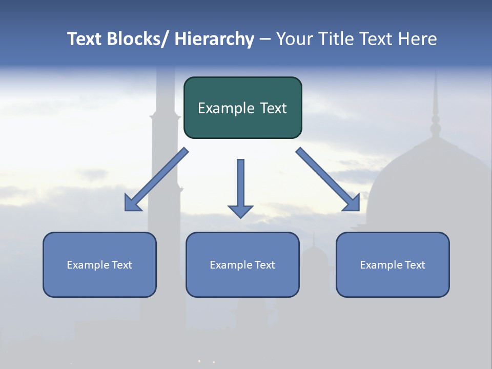 A Silhouette Of A Building With A Sky In The Background PowerPoint Template