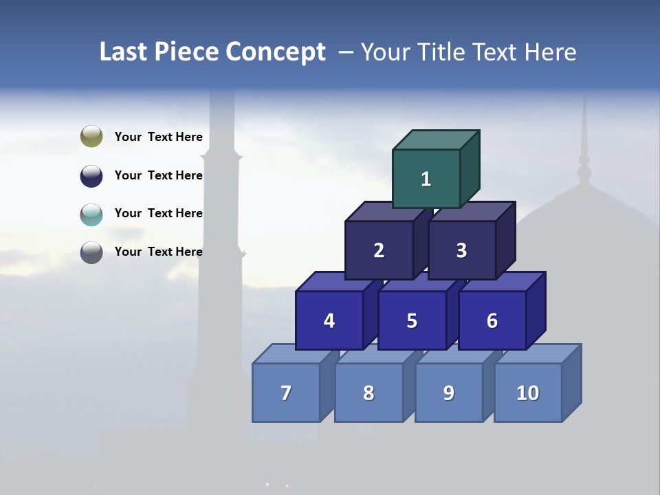 A Silhouette Of A Building With A Sky In The Background PowerPoint Template