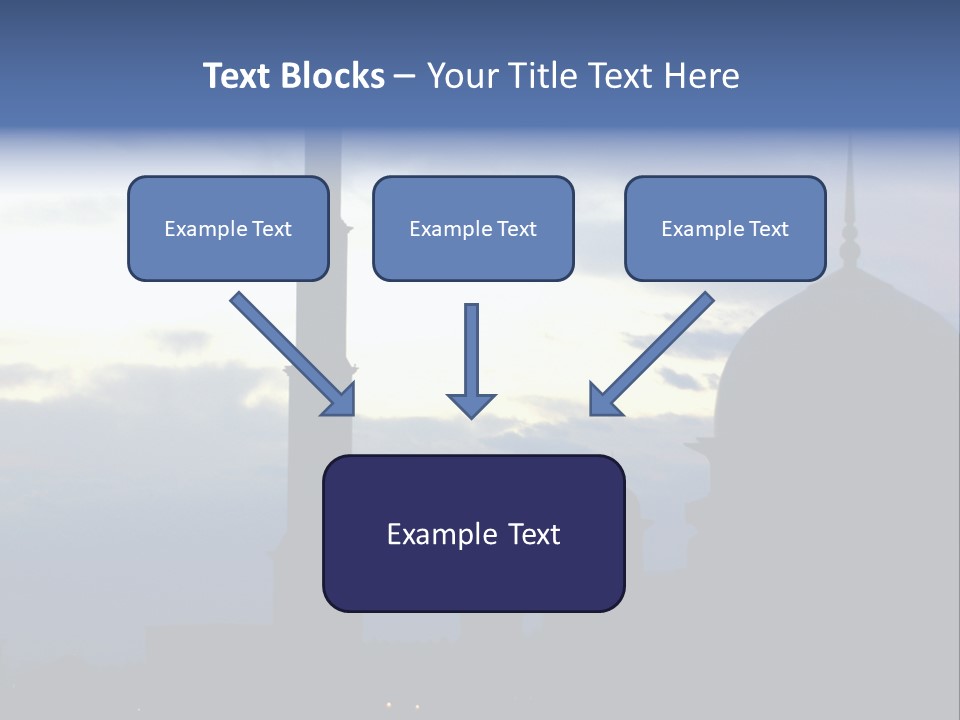 A Silhouette Of A Building With A Sky In The Background PowerPoint Template