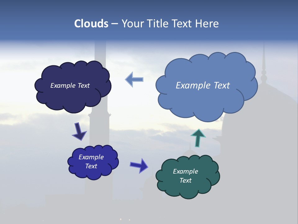 A Silhouette Of A Building With A Sky In The Background PowerPoint Template