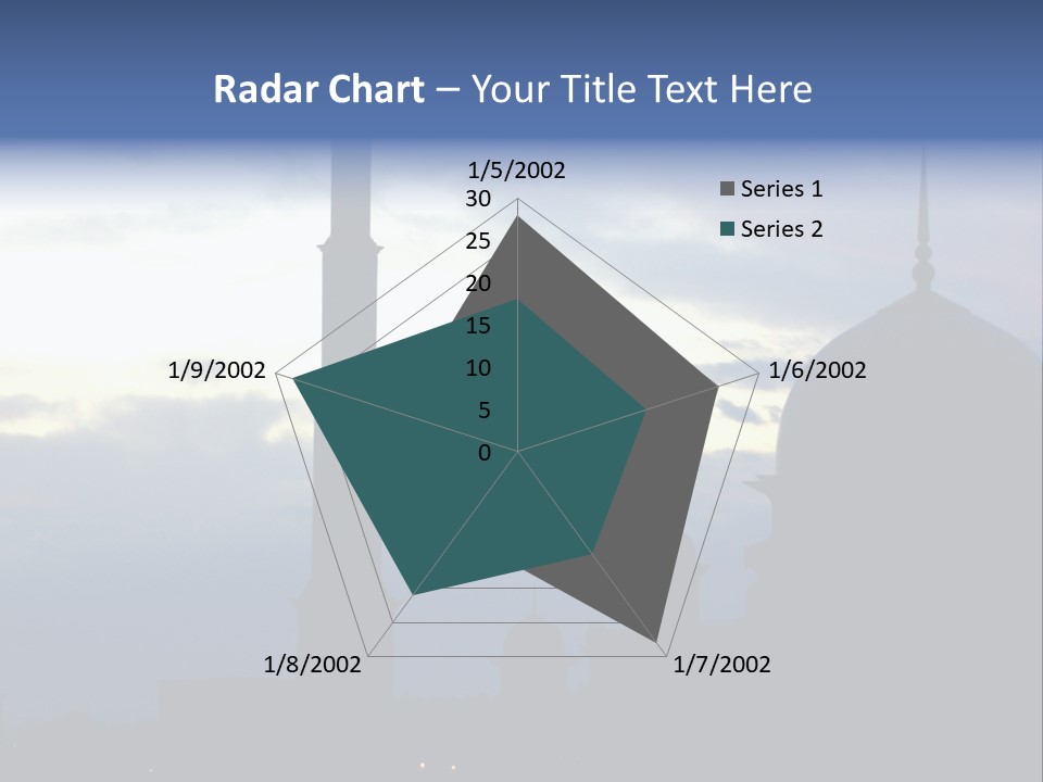A Silhouette Of A Building With A Sky In The Background PowerPoint Template