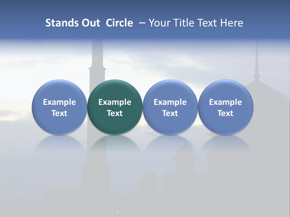 A Silhouette Of A Building With A Sky In The Background PowerPoint Template