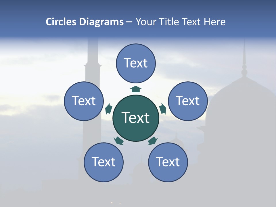 A Silhouette Of A Building With A Sky In The Background PowerPoint Template