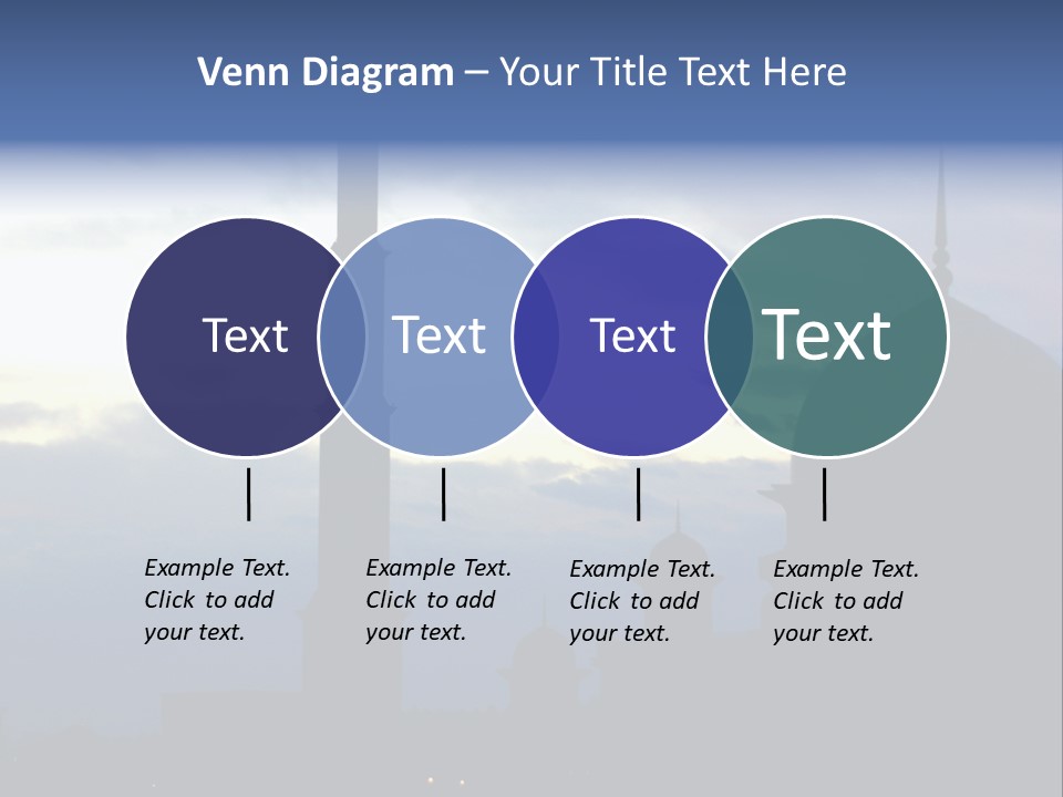 A Silhouette Of A Building With A Sky In The Background PowerPoint Template