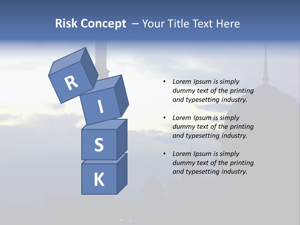 A Silhouette Of A Building With A Sky In The Background PowerPoint Template