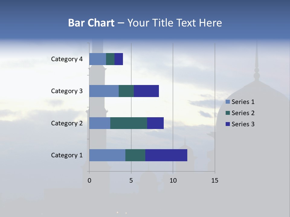A Silhouette Of A Building With A Sky In The Background PowerPoint Template