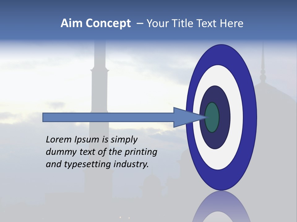 A Silhouette Of A Building With A Sky In The Background PowerPoint Template