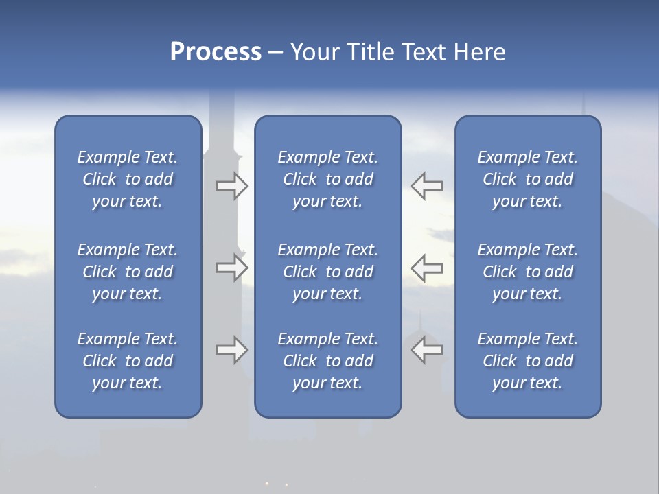 A Silhouette Of A Building With A Sky In The Background PowerPoint Template
