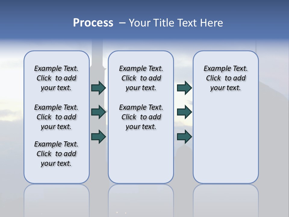 A Silhouette Of A Building With A Sky In The Background PowerPoint Template