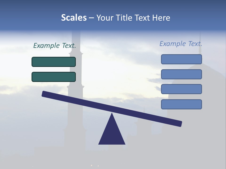 A Silhouette Of A Building With A Sky In The Background PowerPoint Template