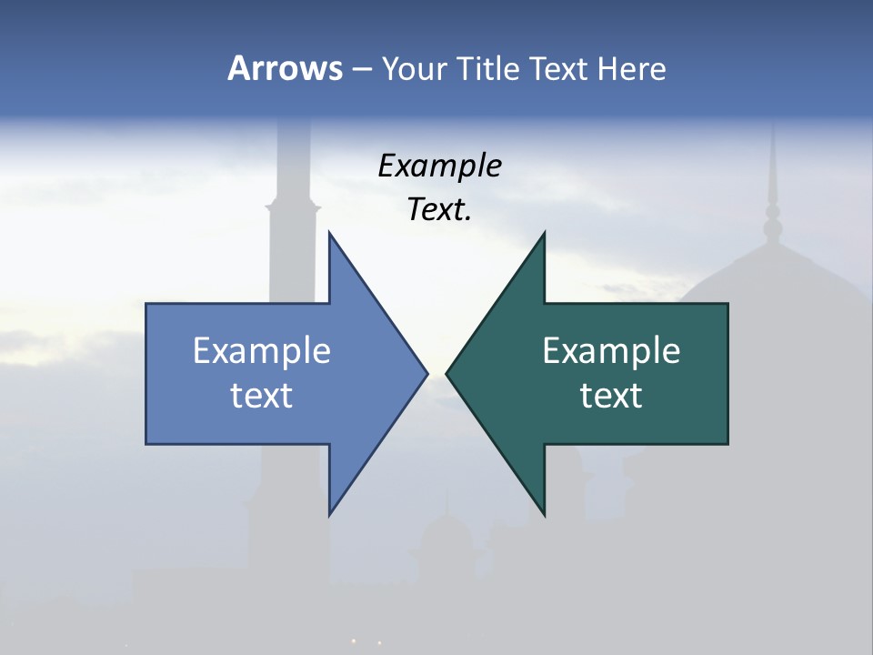 A Silhouette Of A Building With A Sky In The Background PowerPoint Template