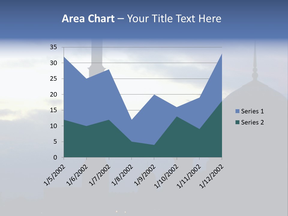 A Silhouette Of A Building With A Sky In The Background PowerPoint Template