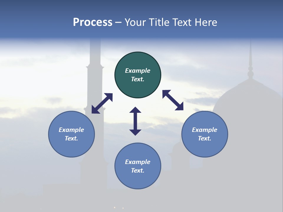 A Silhouette Of A Building With A Sky In The Background PowerPoint Template