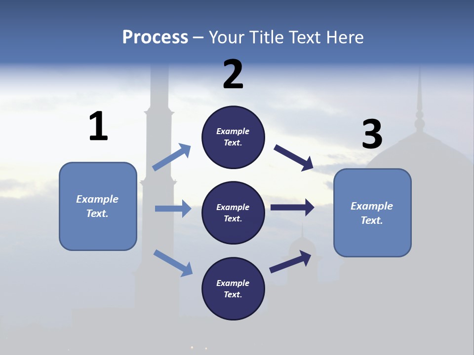 A Silhouette Of A Building With A Sky In The Background PowerPoint Template