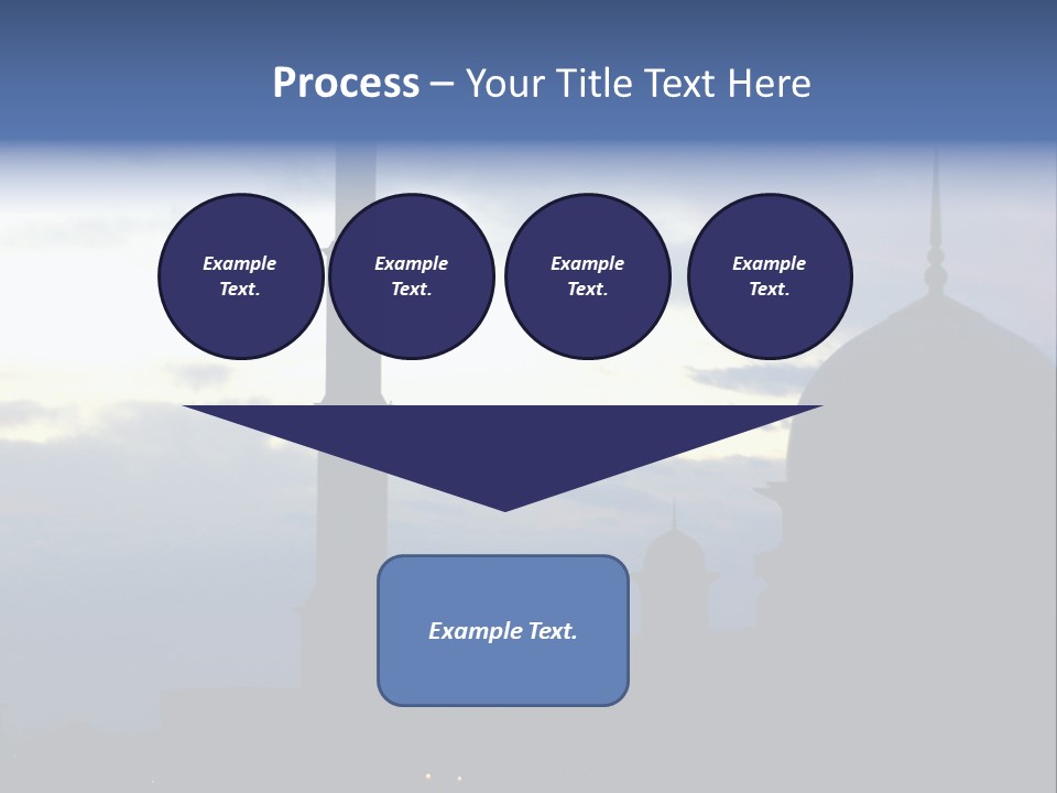 A Silhouette Of A Building With A Sky In The Background PowerPoint Template
