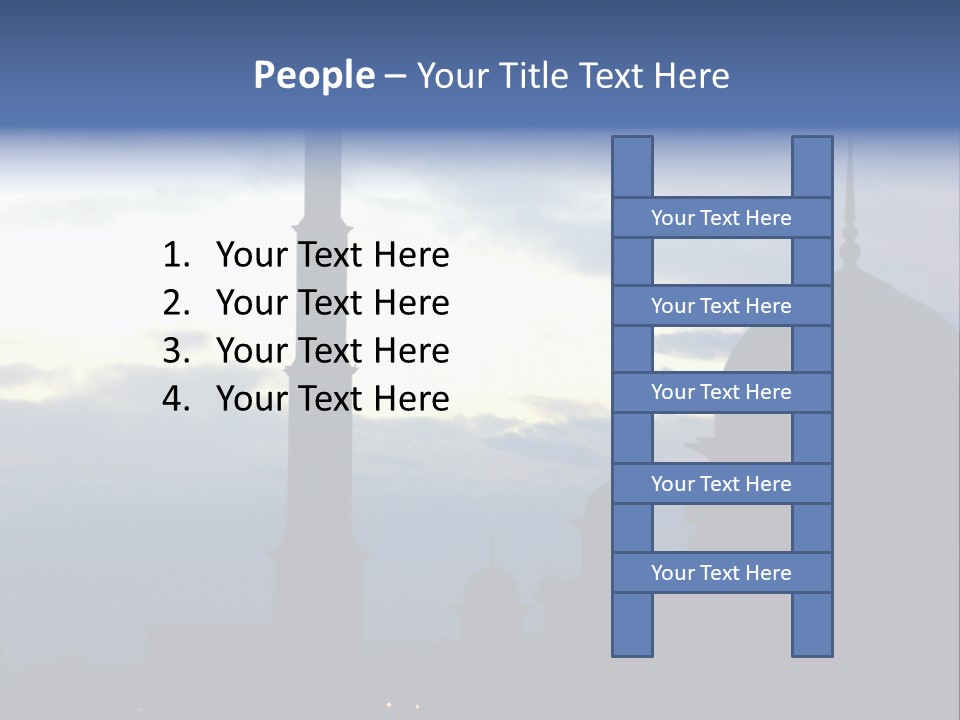 A Silhouette Of A Building With A Sky In The Background PowerPoint Template