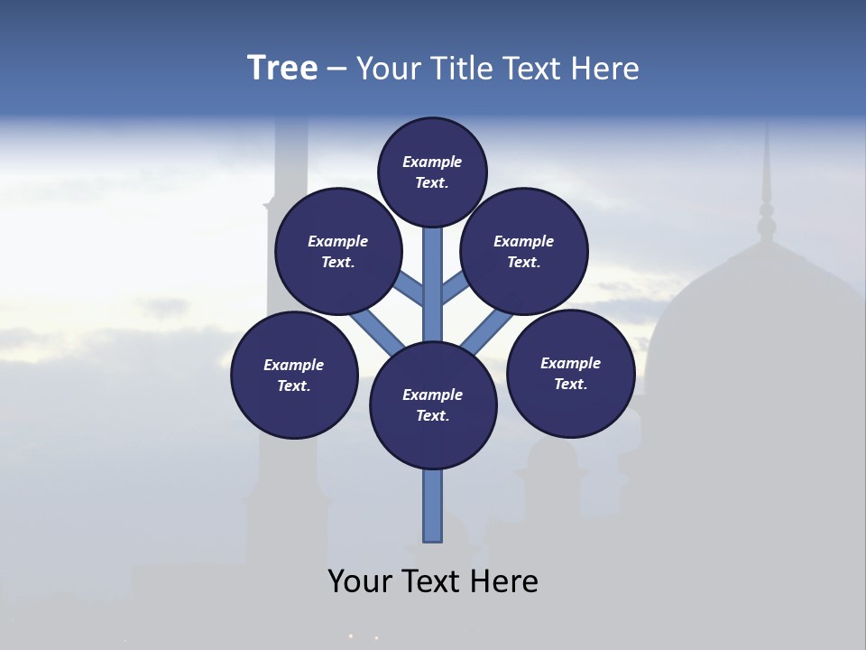 A Silhouette Of A Building With A Sky In The Background PowerPoint Template