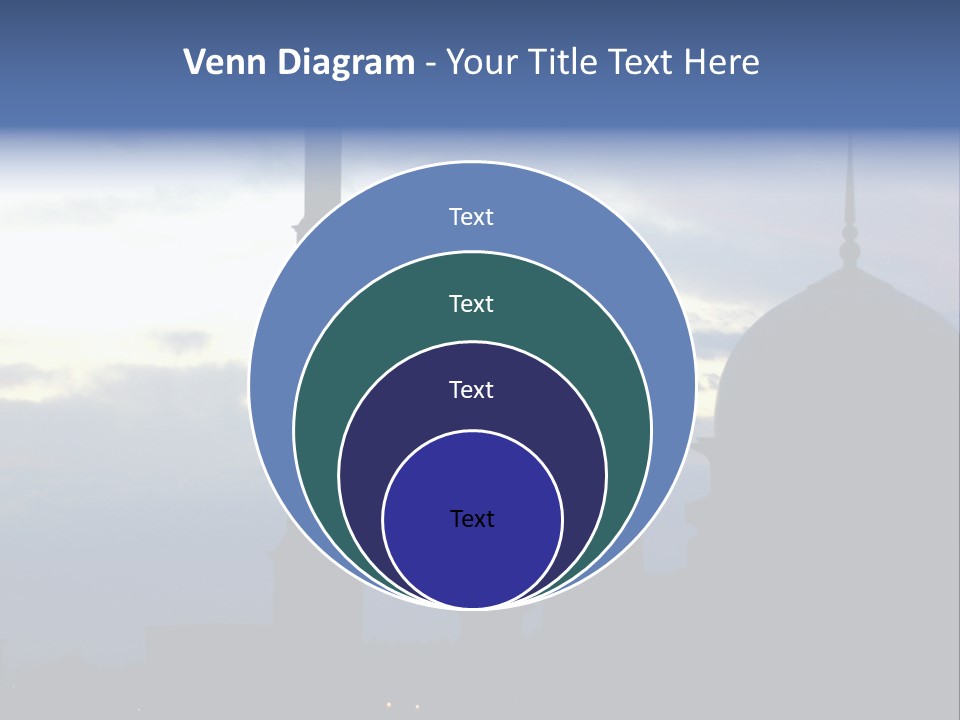 A Silhouette Of A Building With A Sky In The Background PowerPoint Template