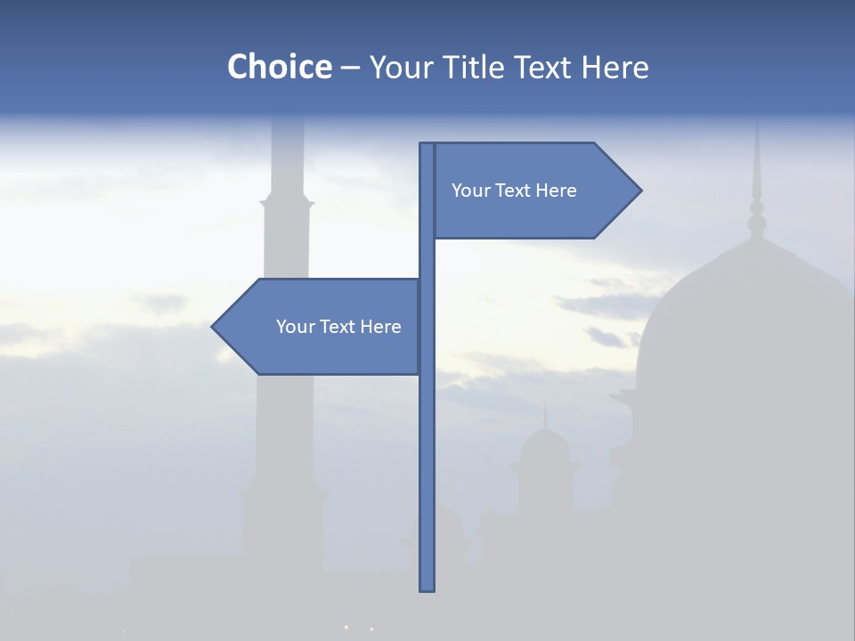 A Silhouette Of A Building With A Sky In The Background PowerPoint Template