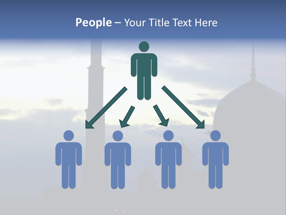 A Silhouette Of A Building With A Sky In The Background PowerPoint Template