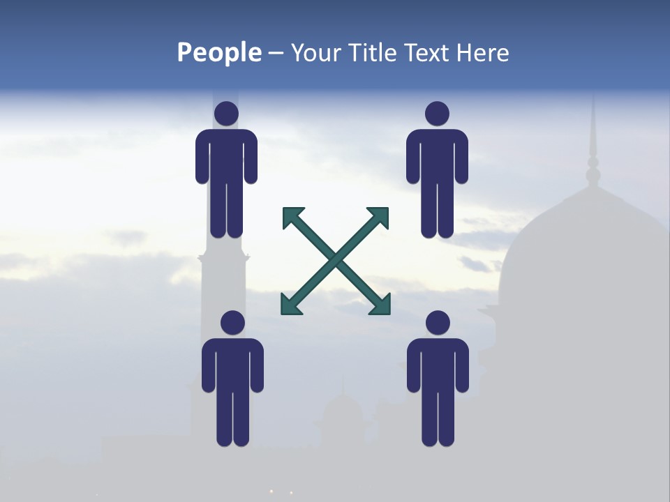 A Silhouette Of A Building With A Sky In The Background PowerPoint Template