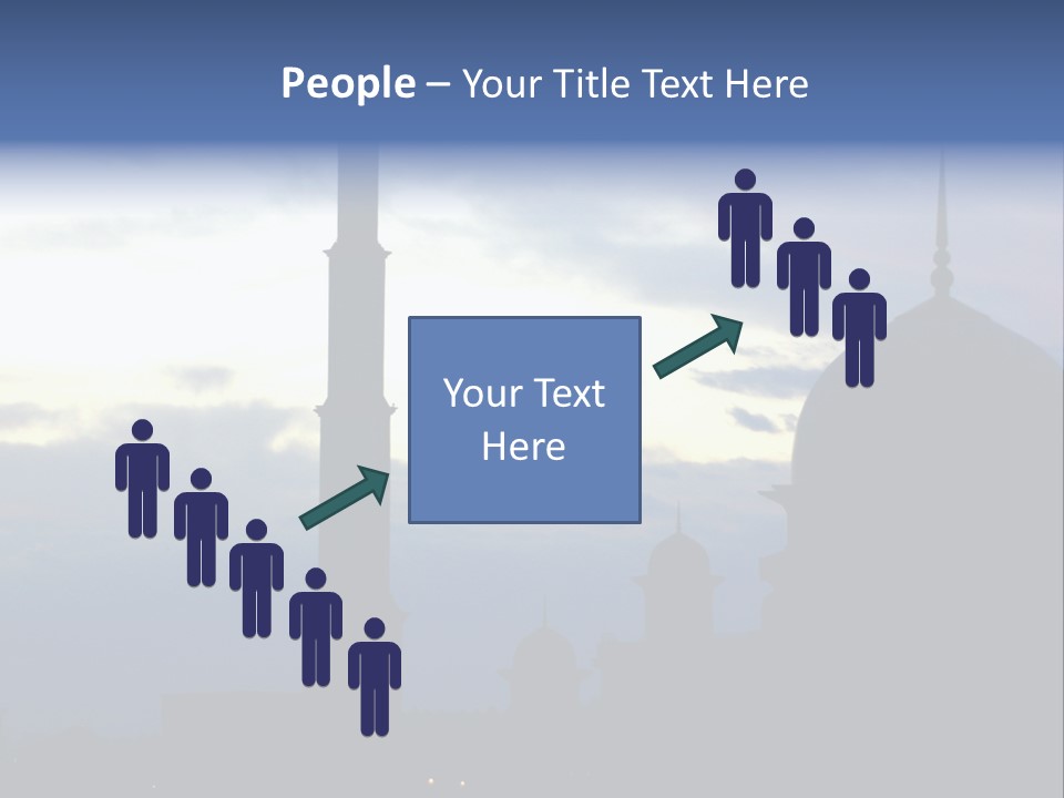 A Silhouette Of A Building With A Sky In The Background PowerPoint Template