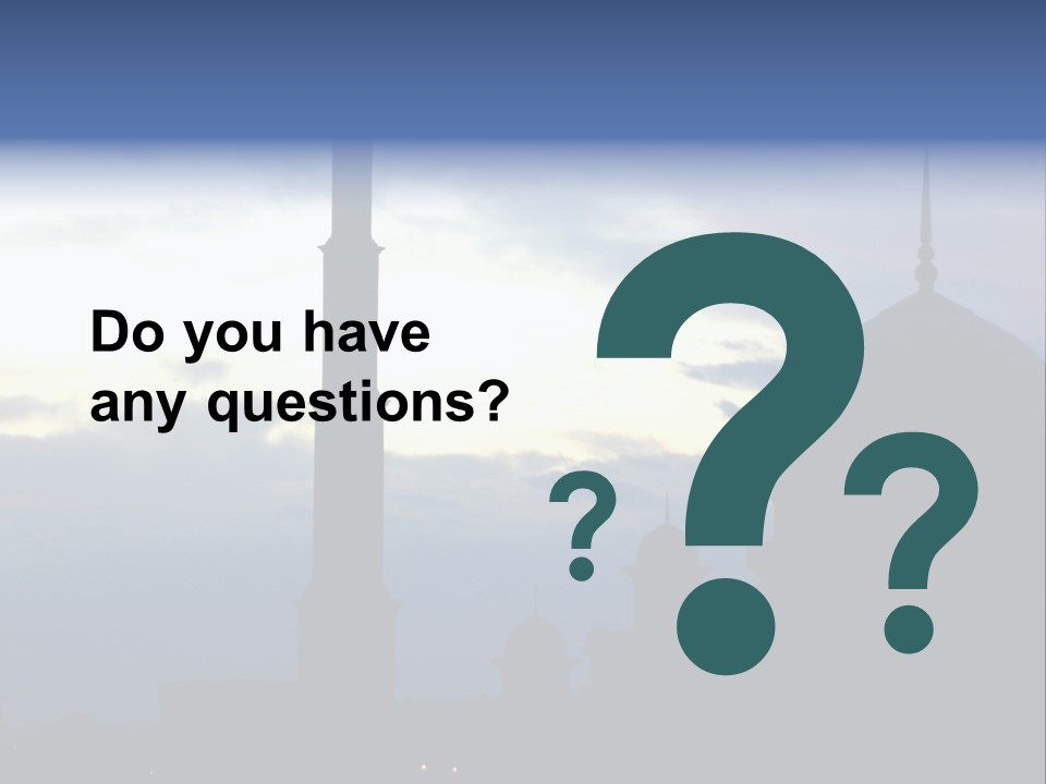 A Silhouette Of A Building With A Sky In The Background PowerPoint Template