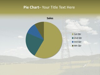 A Power Line In The Middle Of A Field PowerPoint Template