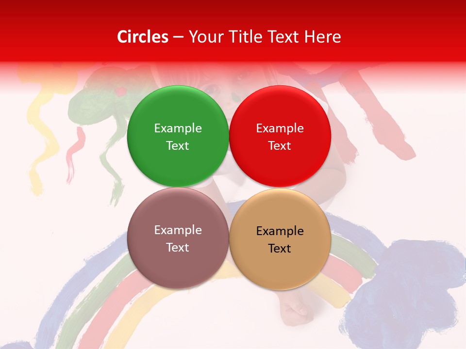 A Cute Young Girl Painting A Picture PowerPoint Template