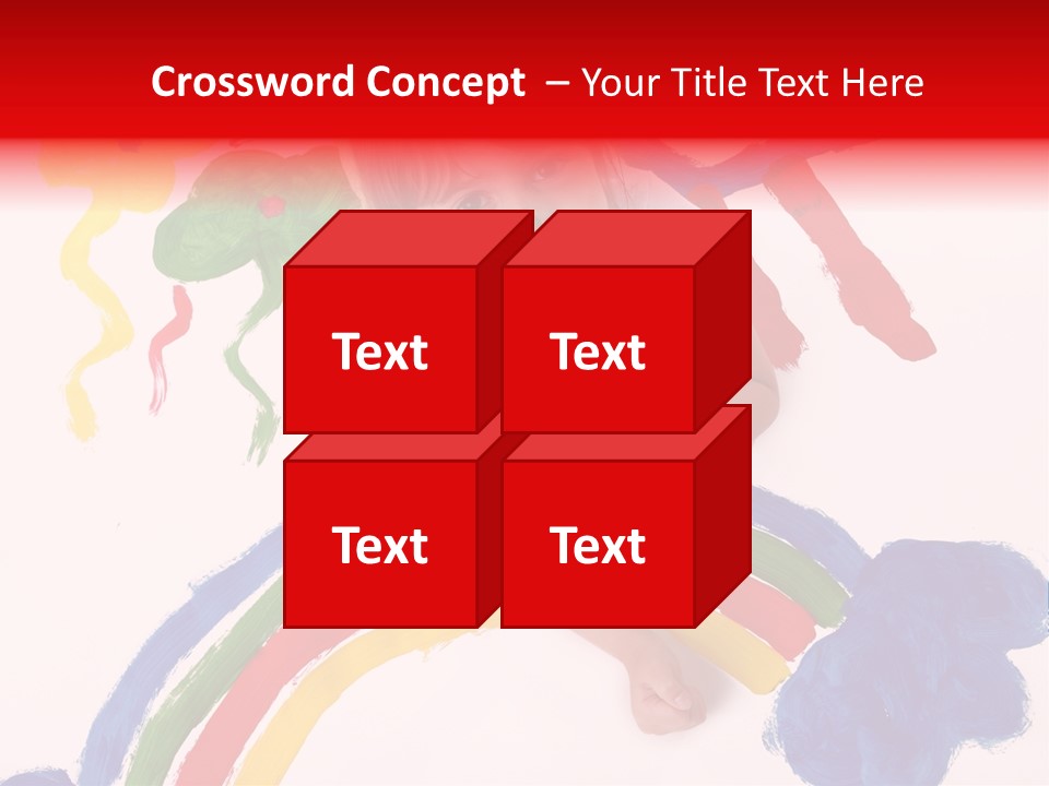 A Cute Young Girl Painting A Picture PowerPoint Template