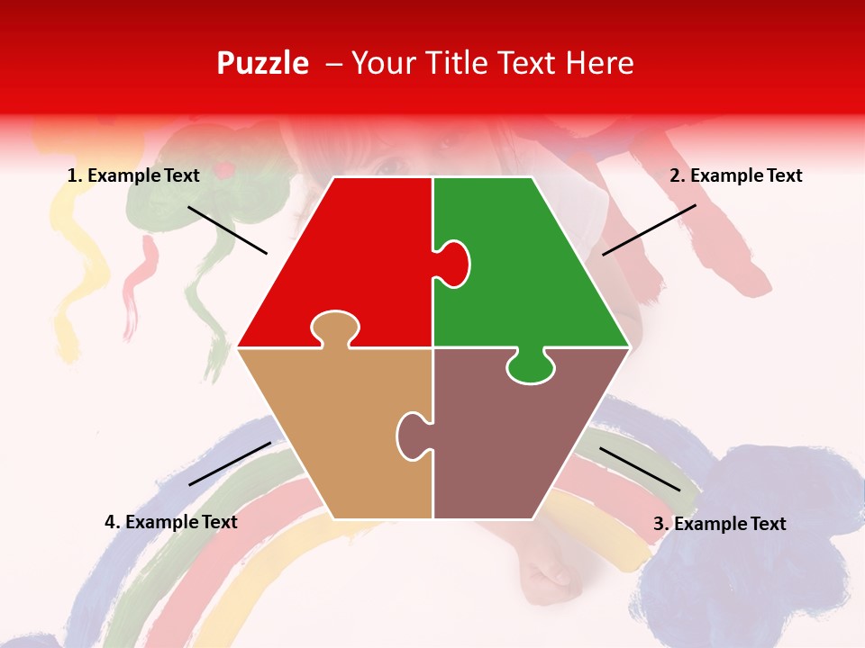 A Cute Young Girl Painting A Picture PowerPoint Template