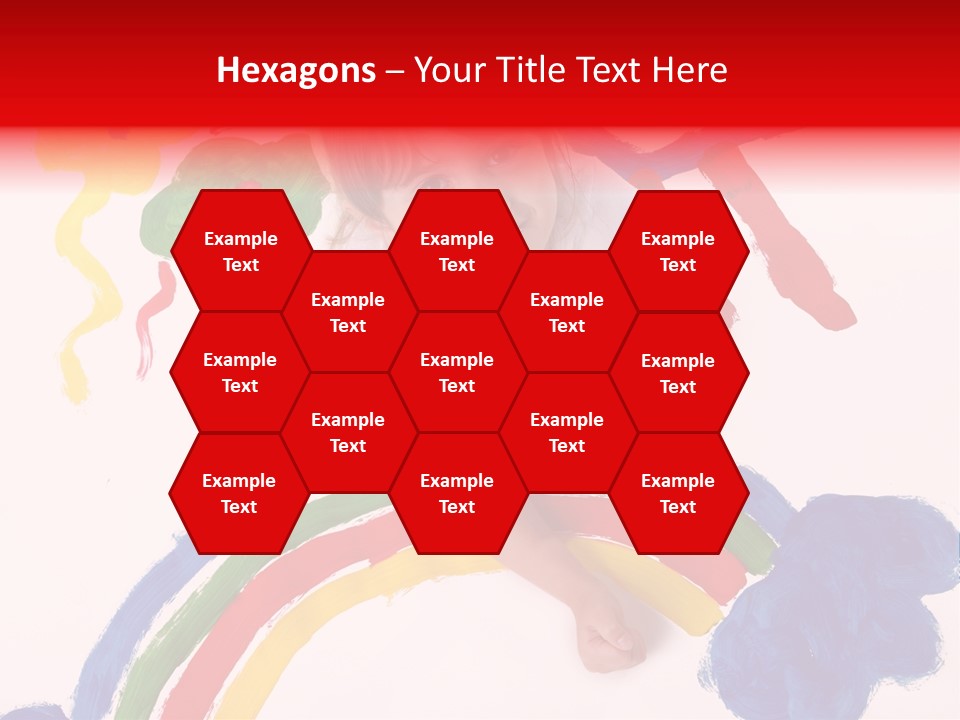 A Cute Young Girl Painting A Picture PowerPoint Template