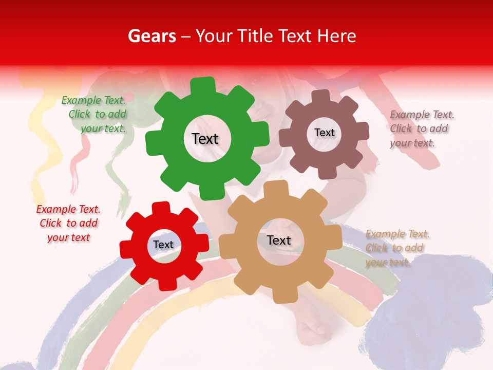 A Cute Young Girl Painting A Picture PowerPoint Template