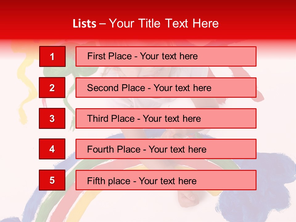 A Cute Young Girl Painting A Picture PowerPoint Template