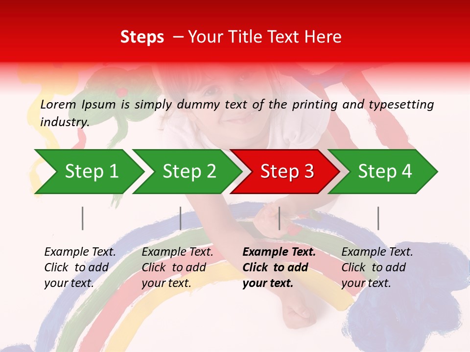 A Cute Young Girl Painting A Picture PowerPoint Template