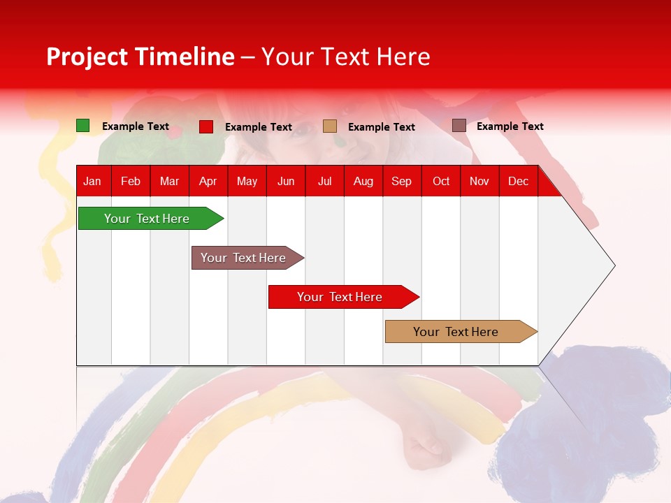 A Cute Young Girl Painting A Picture PowerPoint Template