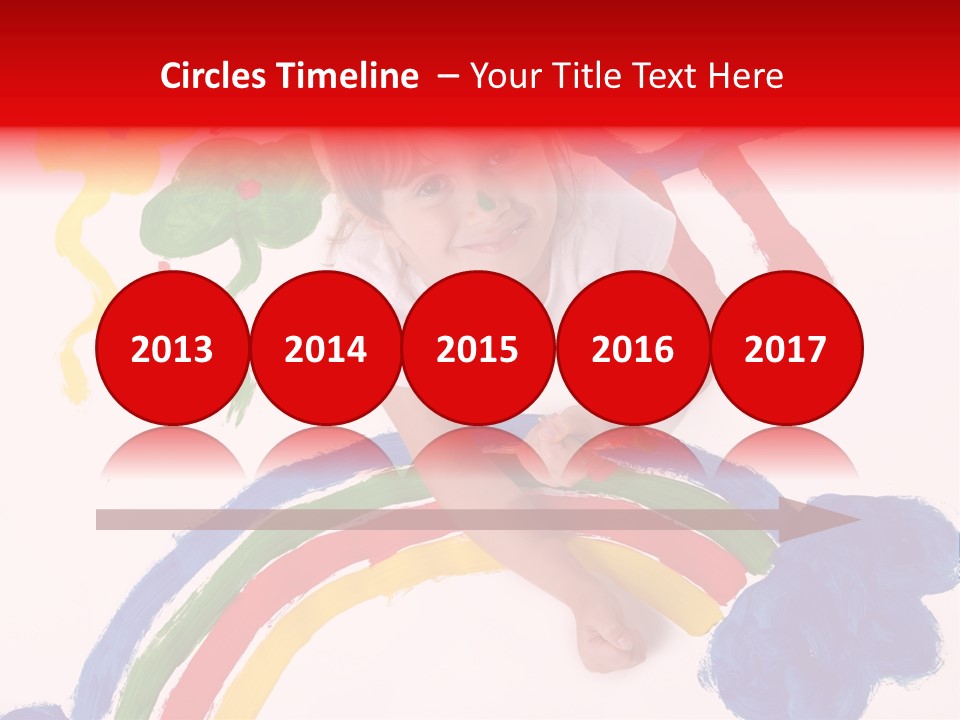 A Cute Young Girl Painting A Picture PowerPoint Template