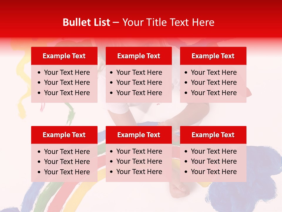 A Cute Young Girl Painting A Picture PowerPoint Template