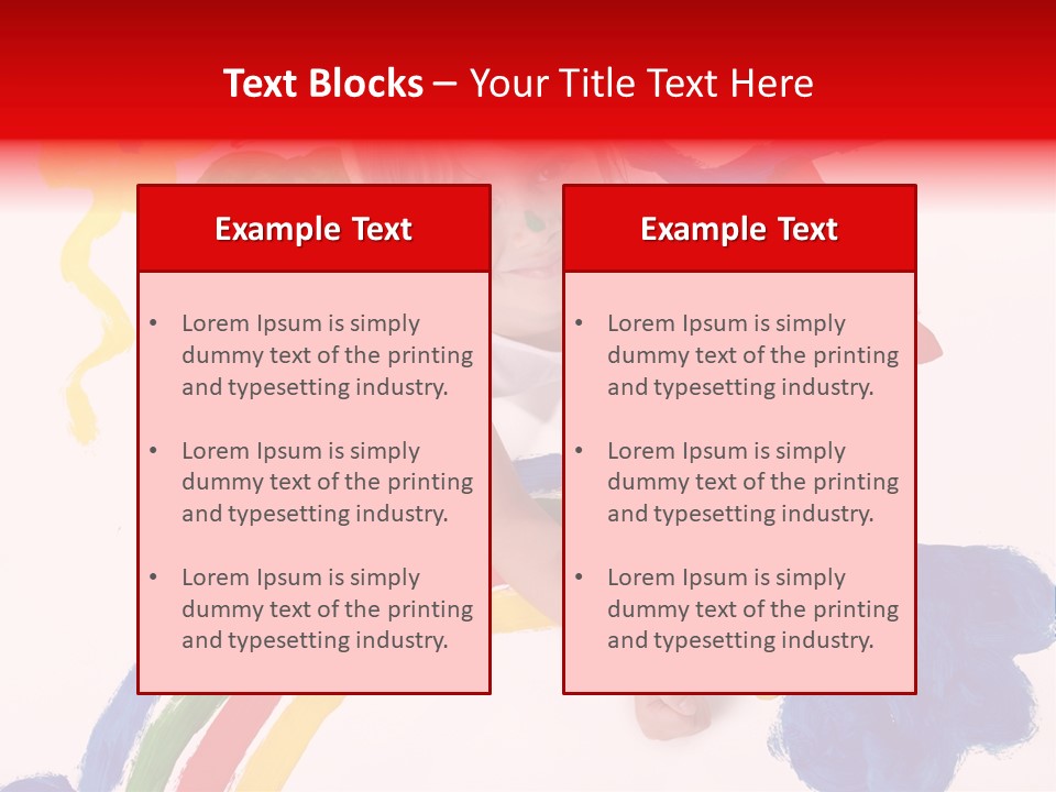 A Cute Young Girl Painting A Picture PowerPoint Template